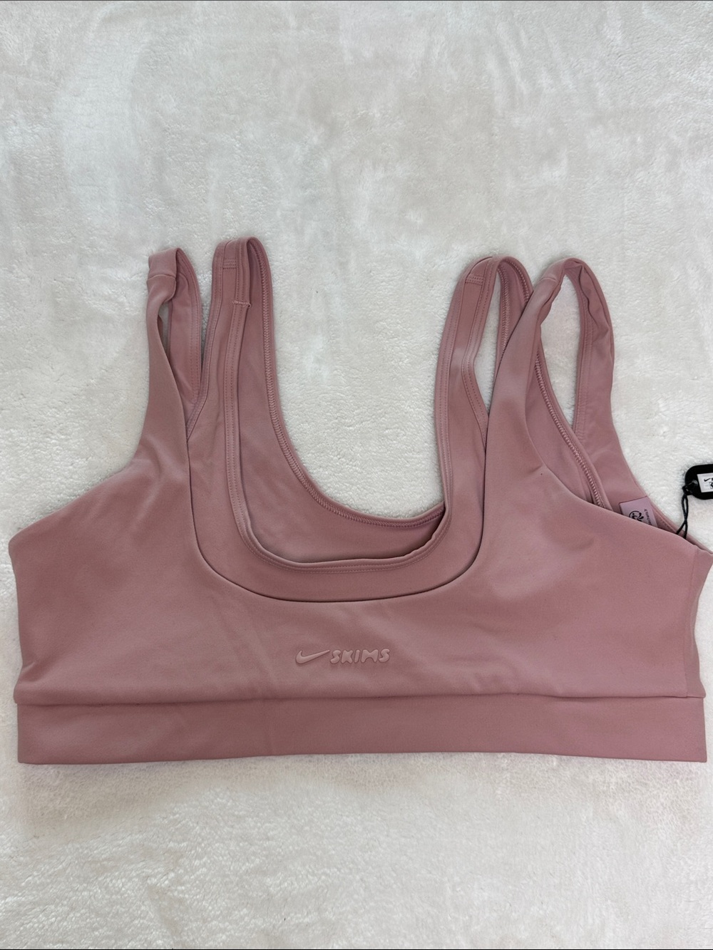 NWT Nike x SKIMS Matte Double-Strap Scoop Bra - Himalayan Pink